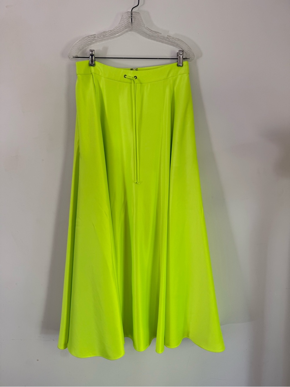Polo by Ralph Lauren Neon Yellow-Green Maxi Skirt with Drawstring